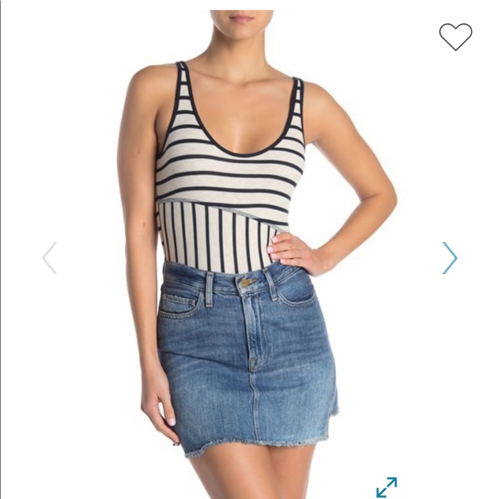 ATM Anthony Thomas Melillo Stripe Ribbed Bodysuit